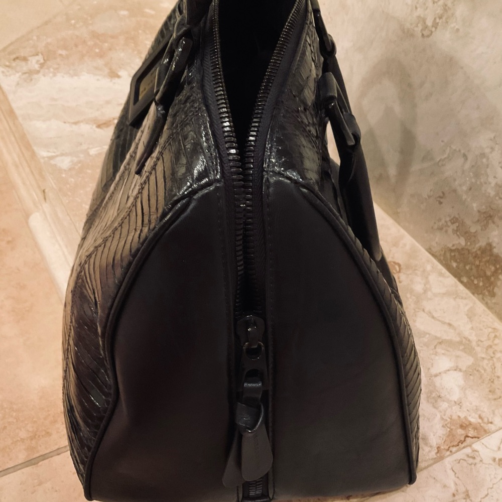 Barbara Bui Black Python Bowling Bag Excellent Co… - image 2